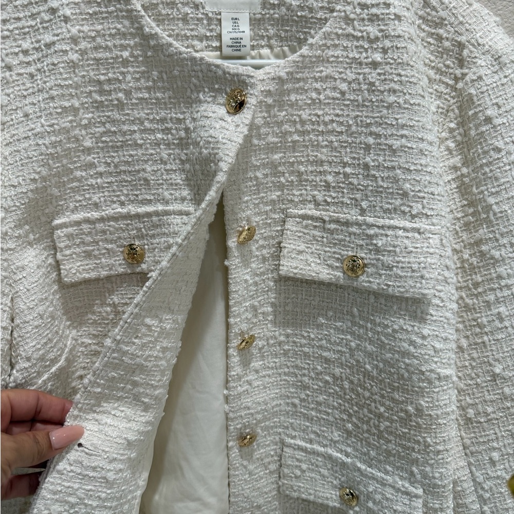 H&M White tweed jacket - Picture 3 of 6